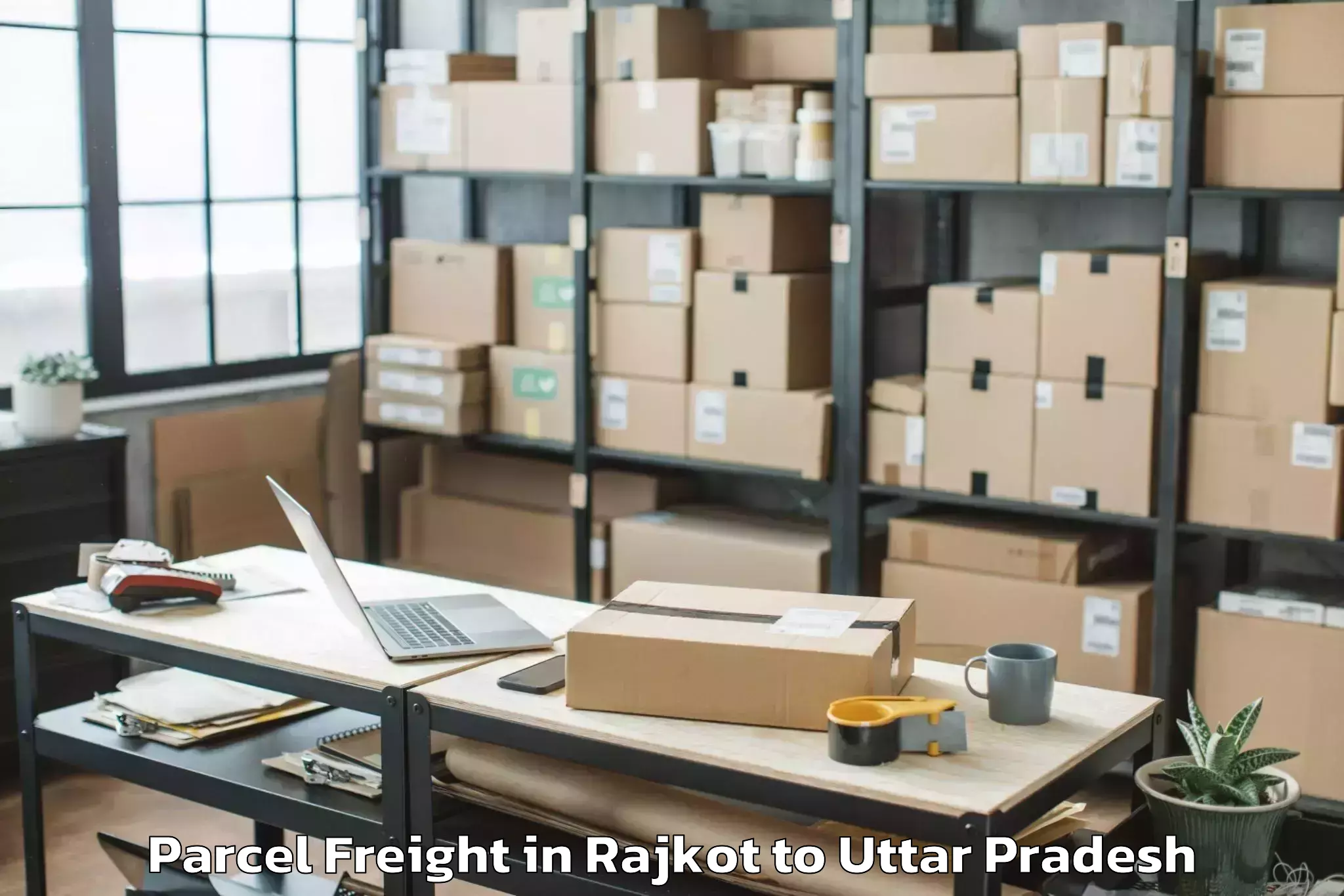 Reliable Rajkot to Gursarai Parcel Freight